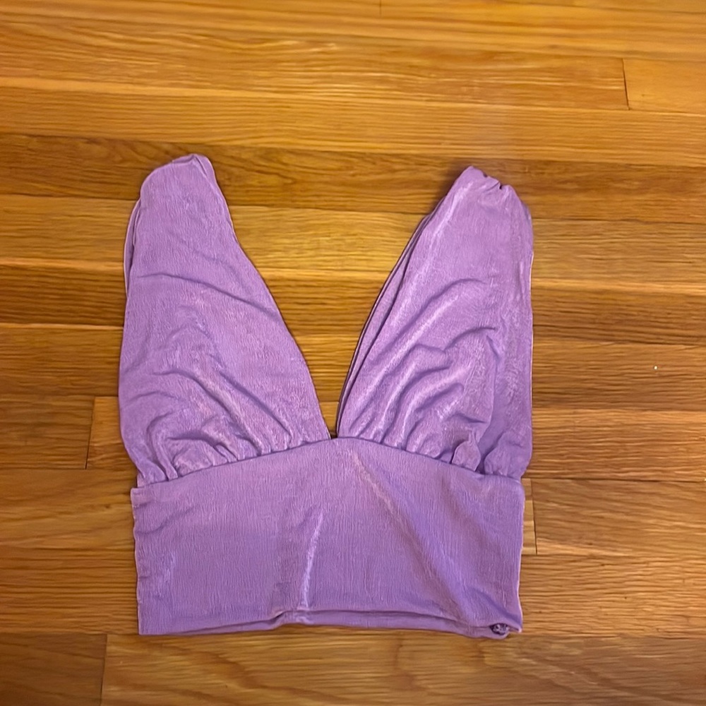 Purple Amazon crop top